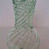 Signed spun glass vase