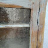 Antique wooden bathroom cabinet patinated