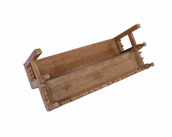 Etageres ancien presentoir commercant vieux teck piece d'origine inde