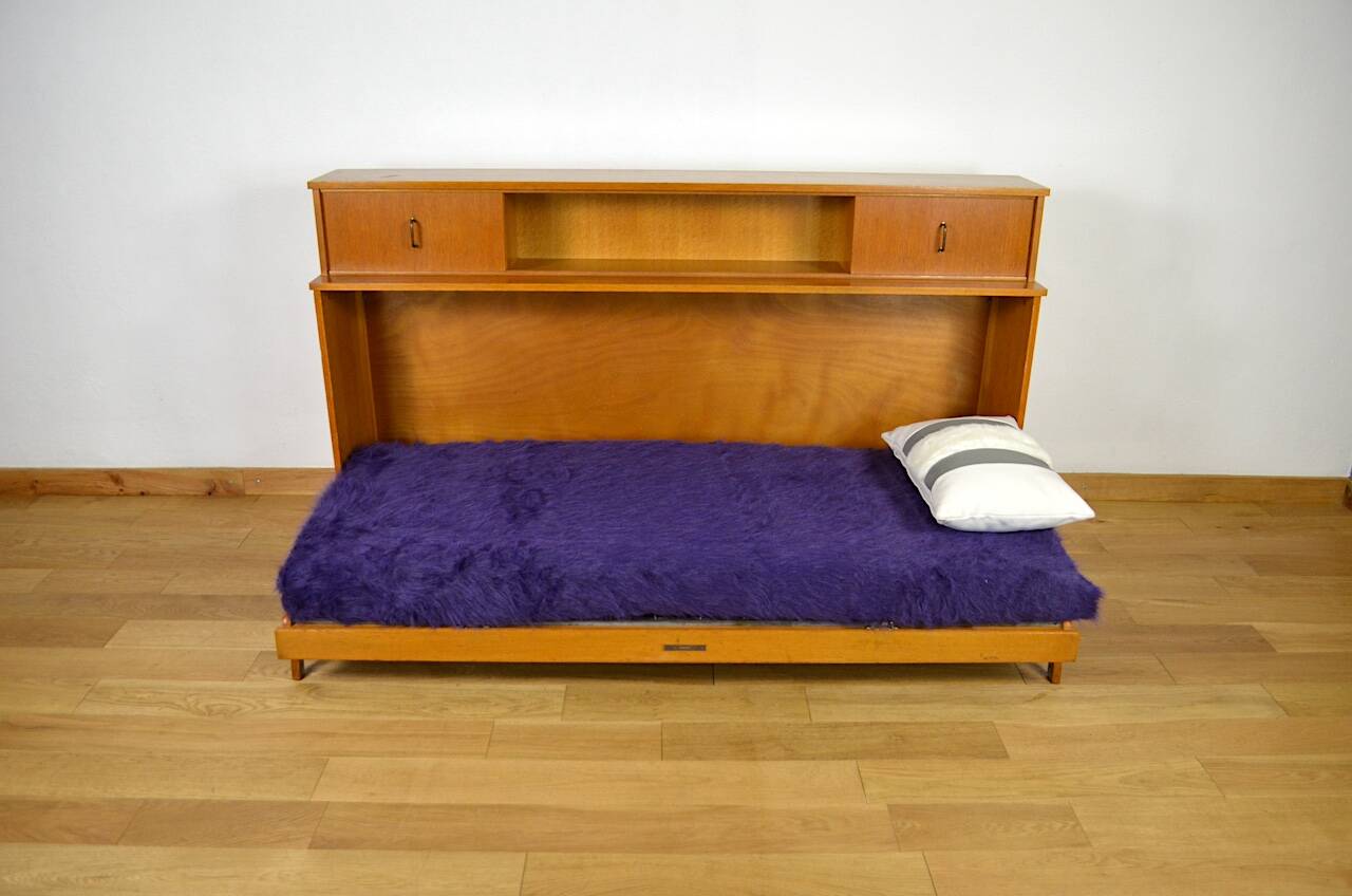 Daybed / Modular Desk Furnished in Vintage Blond Oak 1950