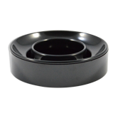 Lotus ashtray in black melamine by Enzo Mari for Danese, 1973