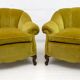 Pair of Mid-Century Modern Italian Velvet Armchairs, 1950s