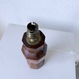 Brutalist walnut table lamp 1950