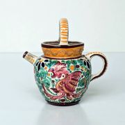 Cruche Pot Faïence - décor dragon - Motifs tourbillonnants et créatures fantastiques - Masse frères