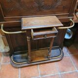 Old oak cloakroom or coat rack