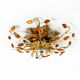 Very beautiful 1960s gold-plated ceiling or wall lamp by Banci Firenze, Ita