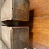 Pair of beveled glass display cases