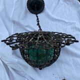 Wrought iron and glass lantern