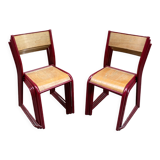 Vintage metal and wood school chairs adult size