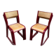 Vintage metal and wood school chairs adult size