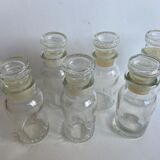 Set of 6 glass bottles