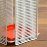 Porte-parapluies moderniste en métal perforé années 60 / 70