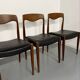 Lot of 6 chairs model 71 Scandinavian design Niels Otto Møller teak an60