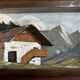 Vintage Carved and Painted Wooden Alpine Plaque 15 / 22 cm
