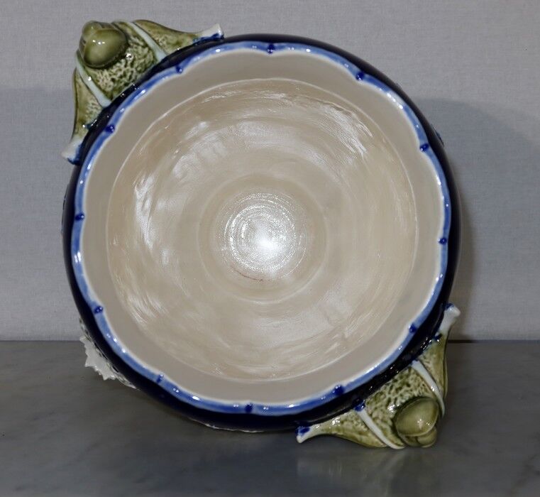 Earthenware vase, faience factory of fives lille - early twentieth century