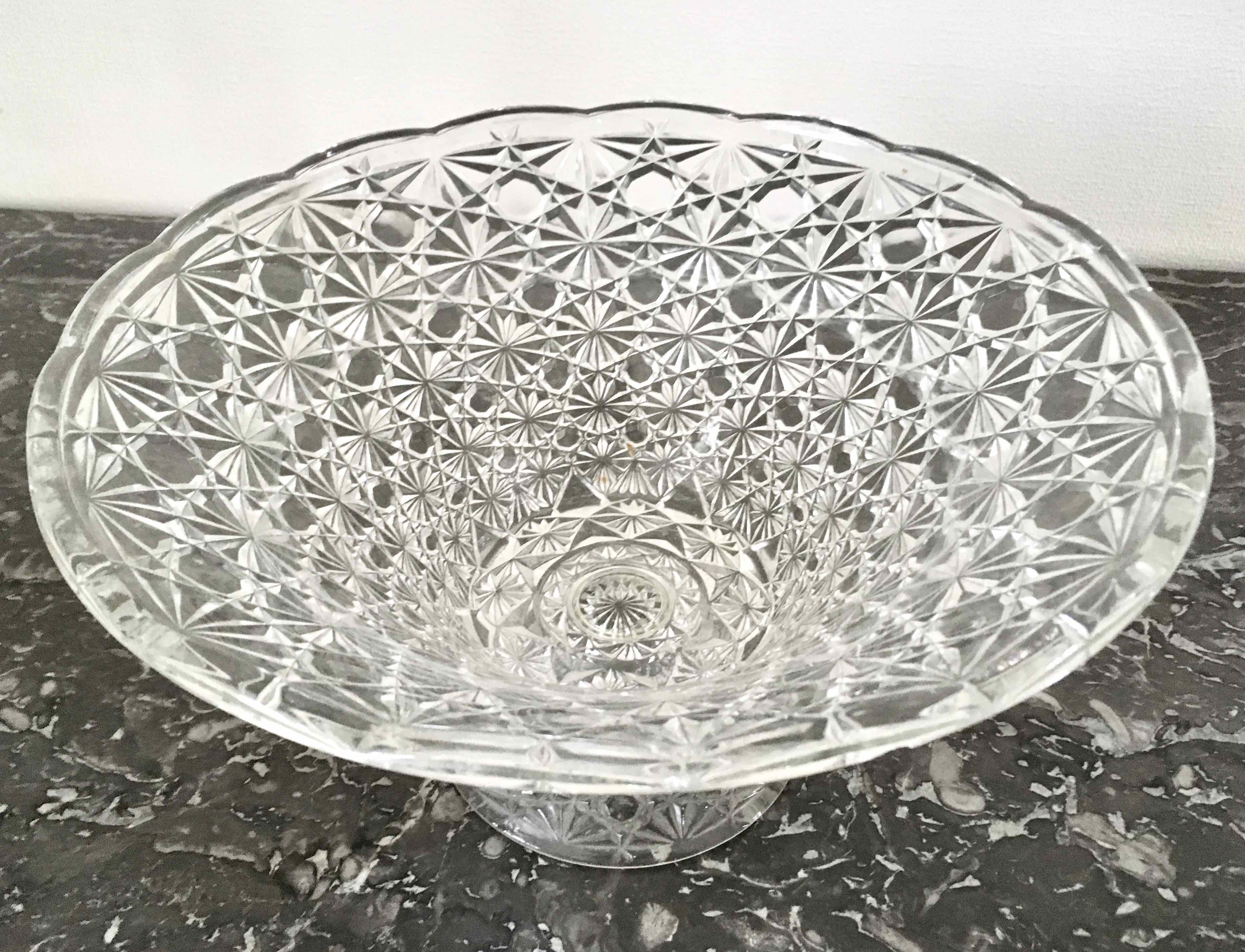 Cut glass fruit cup