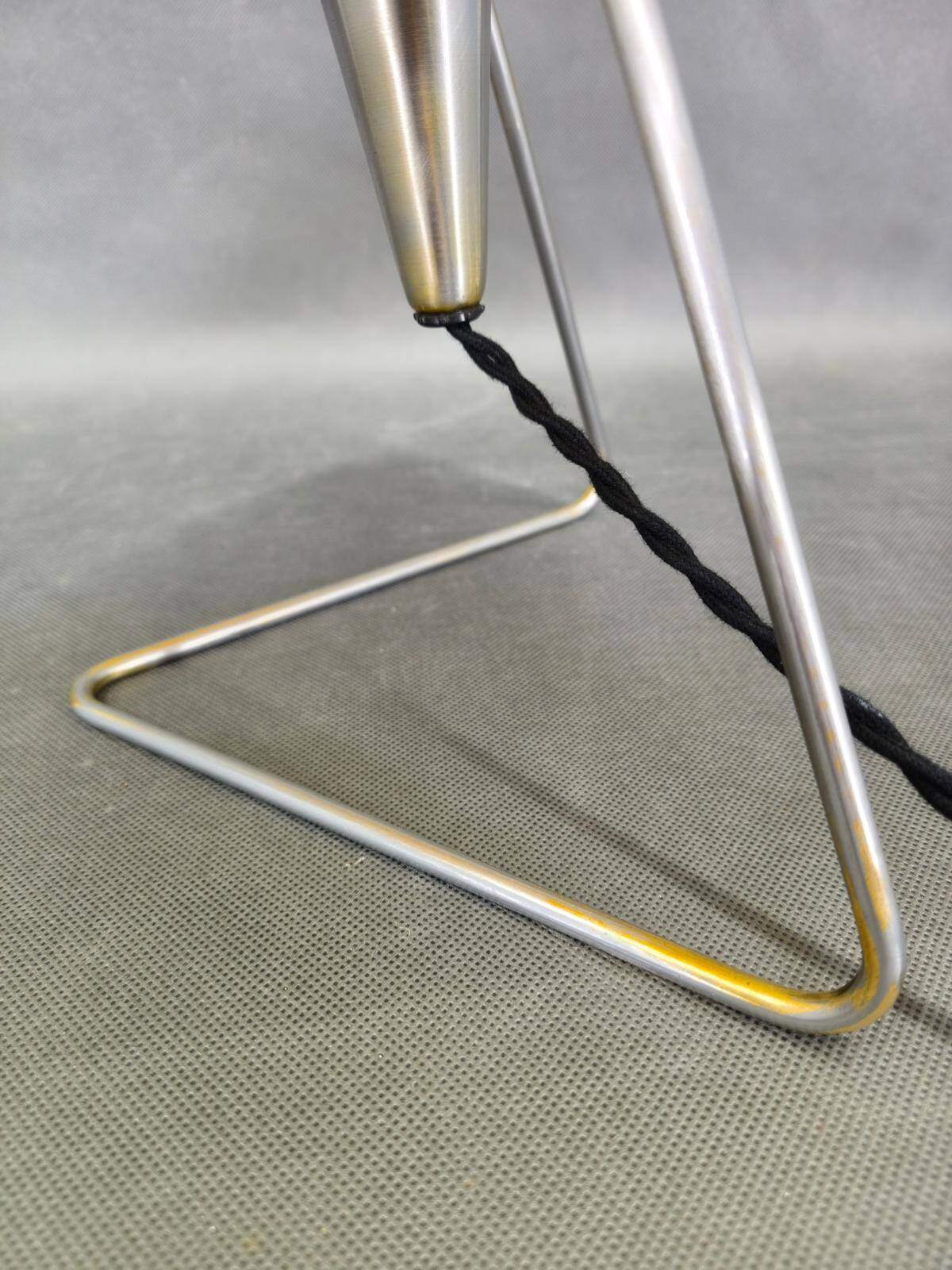 Helena Frantová Table Lamp, Chrome and Paper Shade, Czechoslovakia 1960s