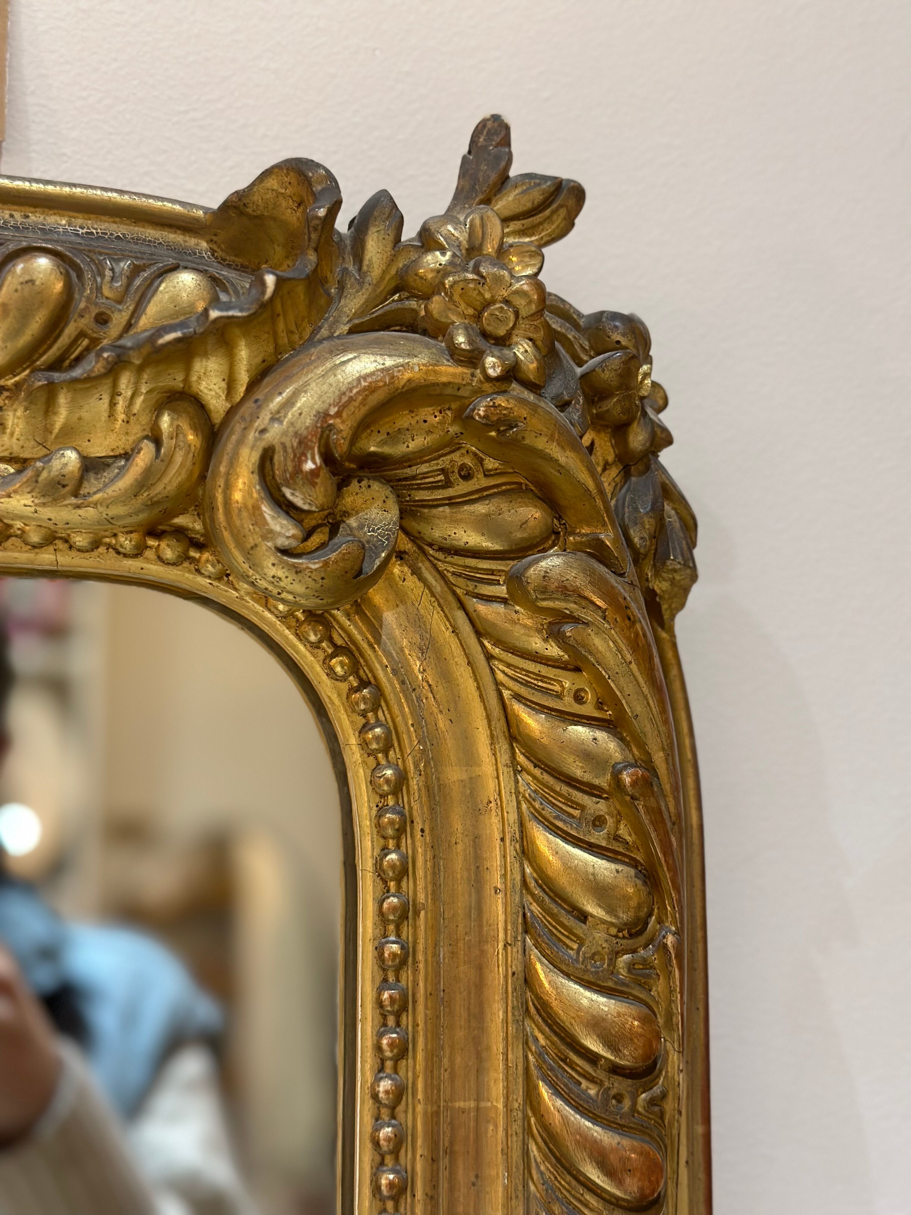 Large old mirror louis Philippe