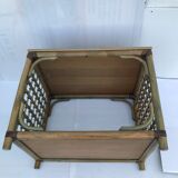 Wicker rattan coffee table 60s-70s