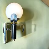 Pair Brutalist double wall sconce lights