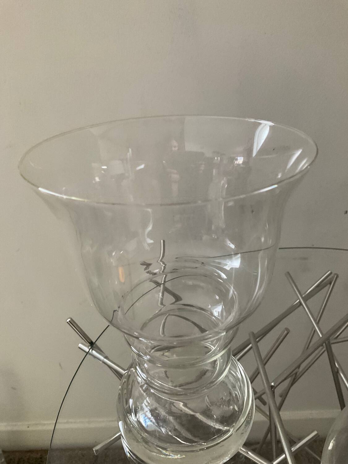 Trio of vintage glass vases