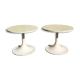 Pair of marble "Tulip" pedestals