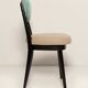 Beige and green mixed wool heart-shaped chair, mid-century, Europe, 1960s.
