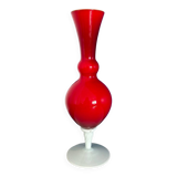 Red opaline vase