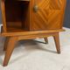 Pair of vintage mid-century modern wooden bedside tables / nightstands