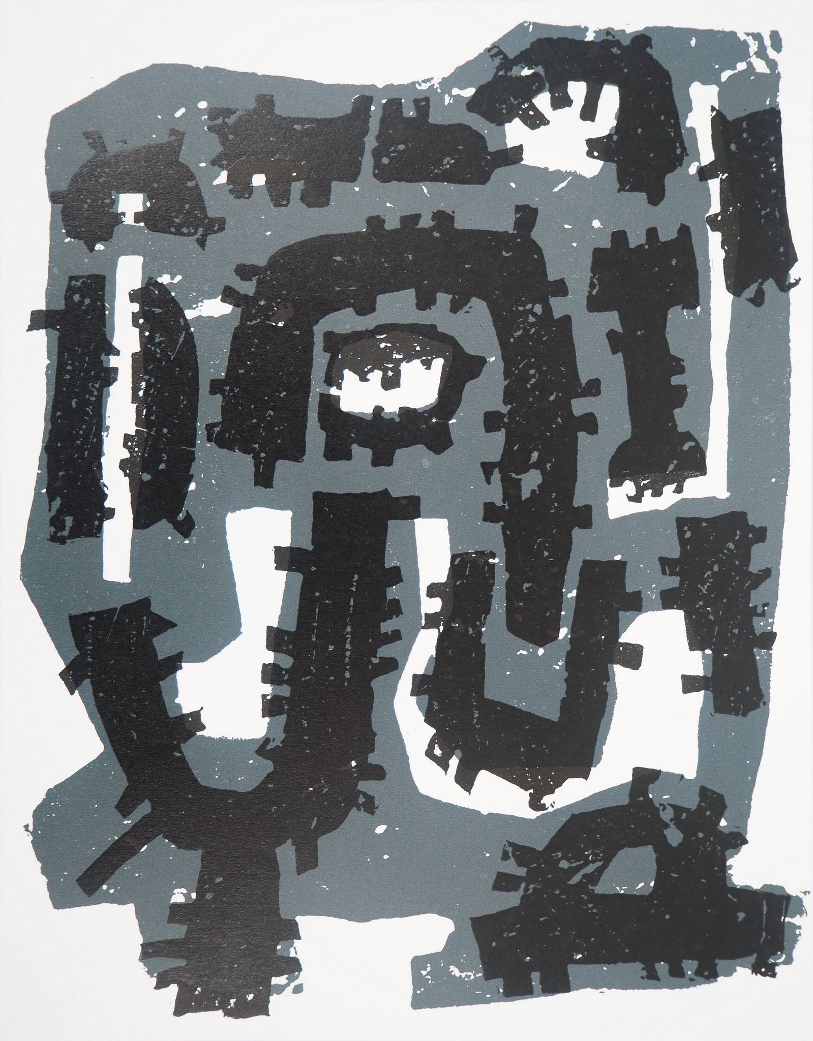 Raoul ubac: composition - original woodcut