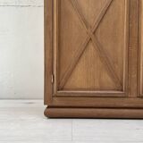 Storage unit in solid oak and veneer, circa 1960.