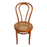 4 chaises de bistrot en bois et cannage