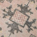 Turkish Red Cream Classic Pattern Vintage Rug, 127x215Cm