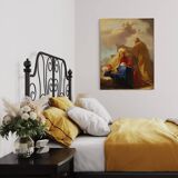 Antique Italian painting from the 18th century, Saint Joseph and the Virgin