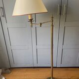 Brass reading floor lamp