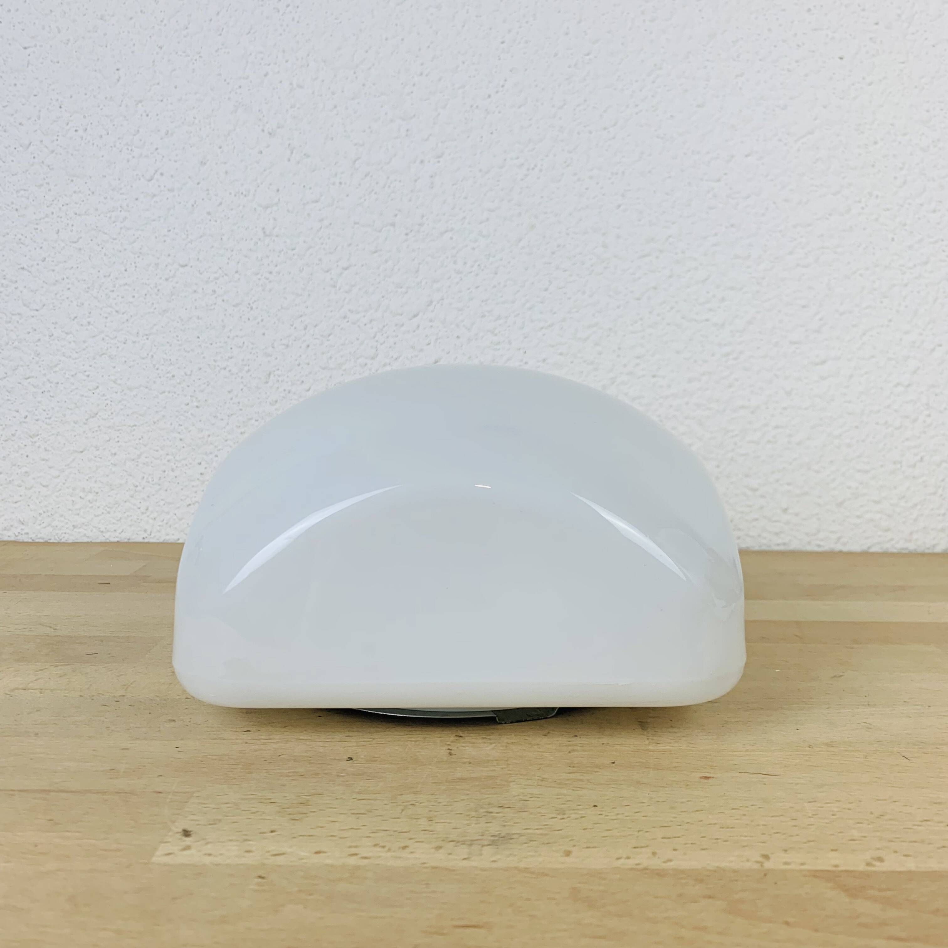 Vintage square opaline wall light