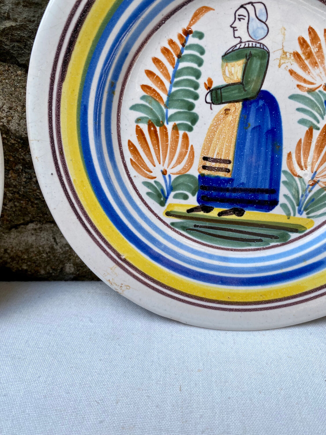 Old decorative Breton plates