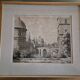 Etching The bridge of Frederiksborg Castle – The bridge at Frederiksborg Castle