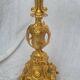 Pair of antique candelabra in gilded spelter – Louis XV style – 41 cm