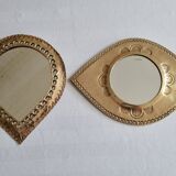 Set of two vintage Moroccan mirrors, 19 cm