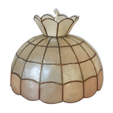 Mother-of-pearl and brass chandelier