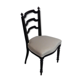 Chaise enfant Louis XVI tapissée de velours