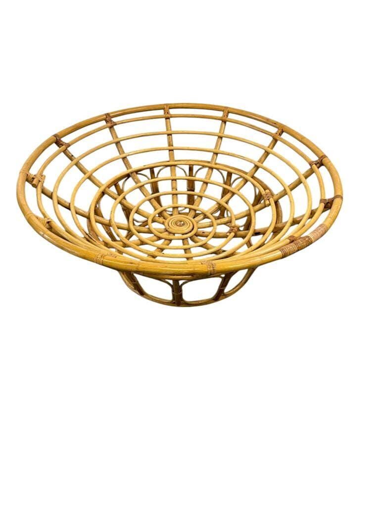 Vintage XL rattan armchair / shell chair / lounge chair