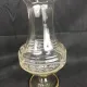Vase en verre gravé sur pied