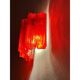 Set of Two Contemporary Red "Tronchi" Glass Wall Sconces in Ve