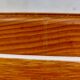 Commode vintage bois, galon blanc