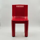 Vintage Red Kartell Child Chair by Sapper & Zanuso, Playful 1960s Italian D