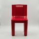 Chaise enfant rouge vintage Kartell par Sapper & Zanuso, style italien ludique des années 1960.