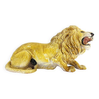 Italian Glazed Terracotta Lion sculpture, 1960s