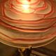 Austrian Art Nouveau bronze lamp with Loetz style art glass shade